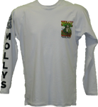 Rash Guard, White Long Sleeved with Small Front/Sleeve Logo
